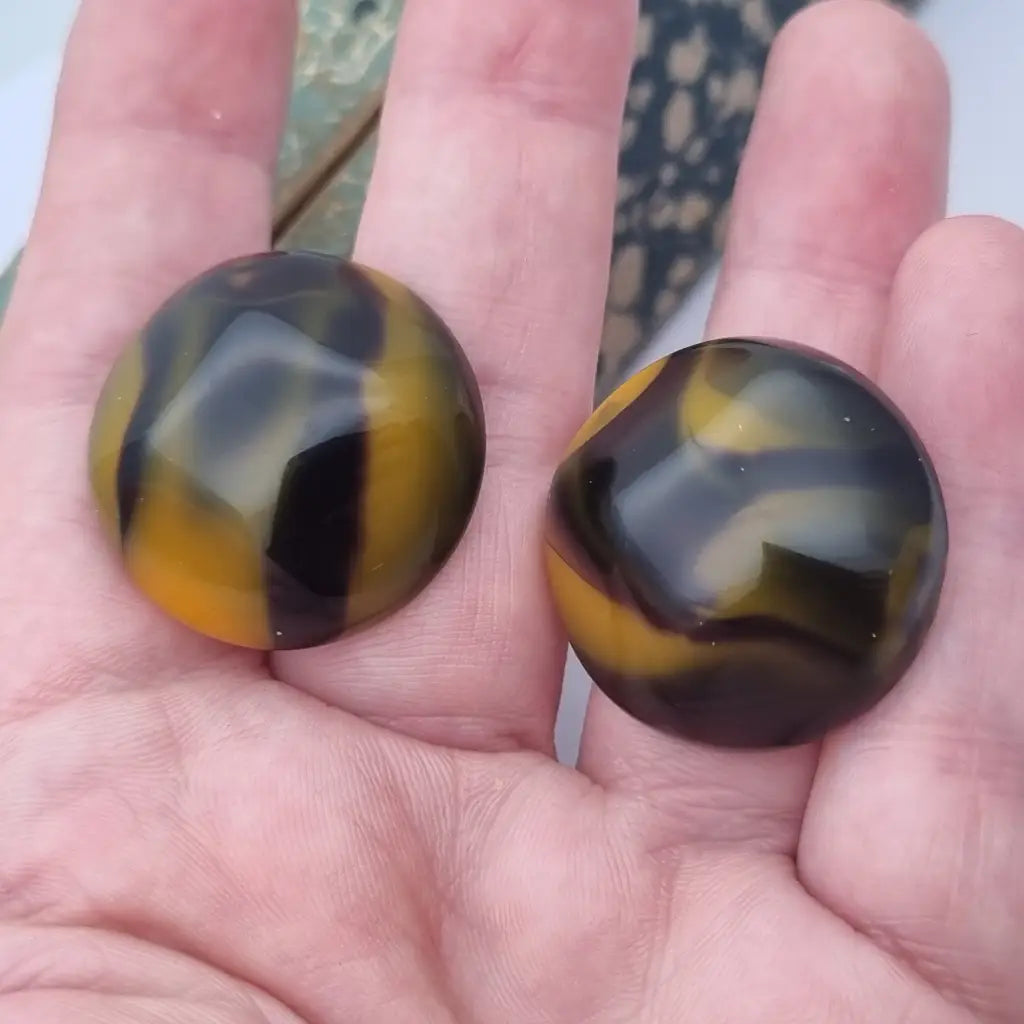 Pendientes vintage NOS de plástico redondos grandes los 80