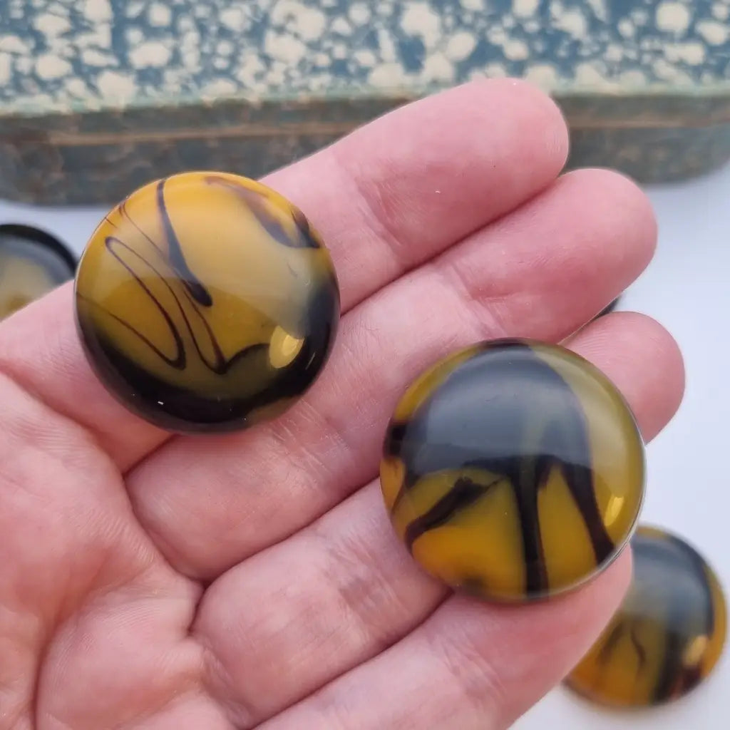 Pendientes vintage NOS de plástico redondos grandes los 80