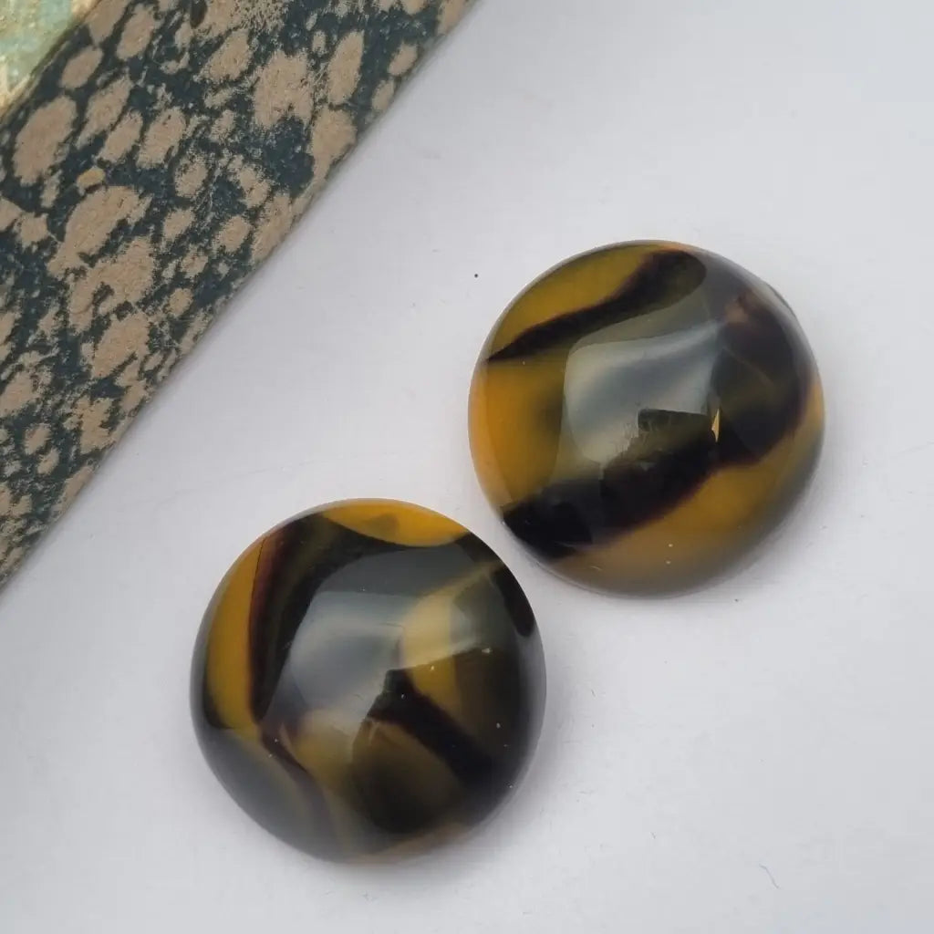 Pendientes vintage NOS de plástico redondos grandes los 80