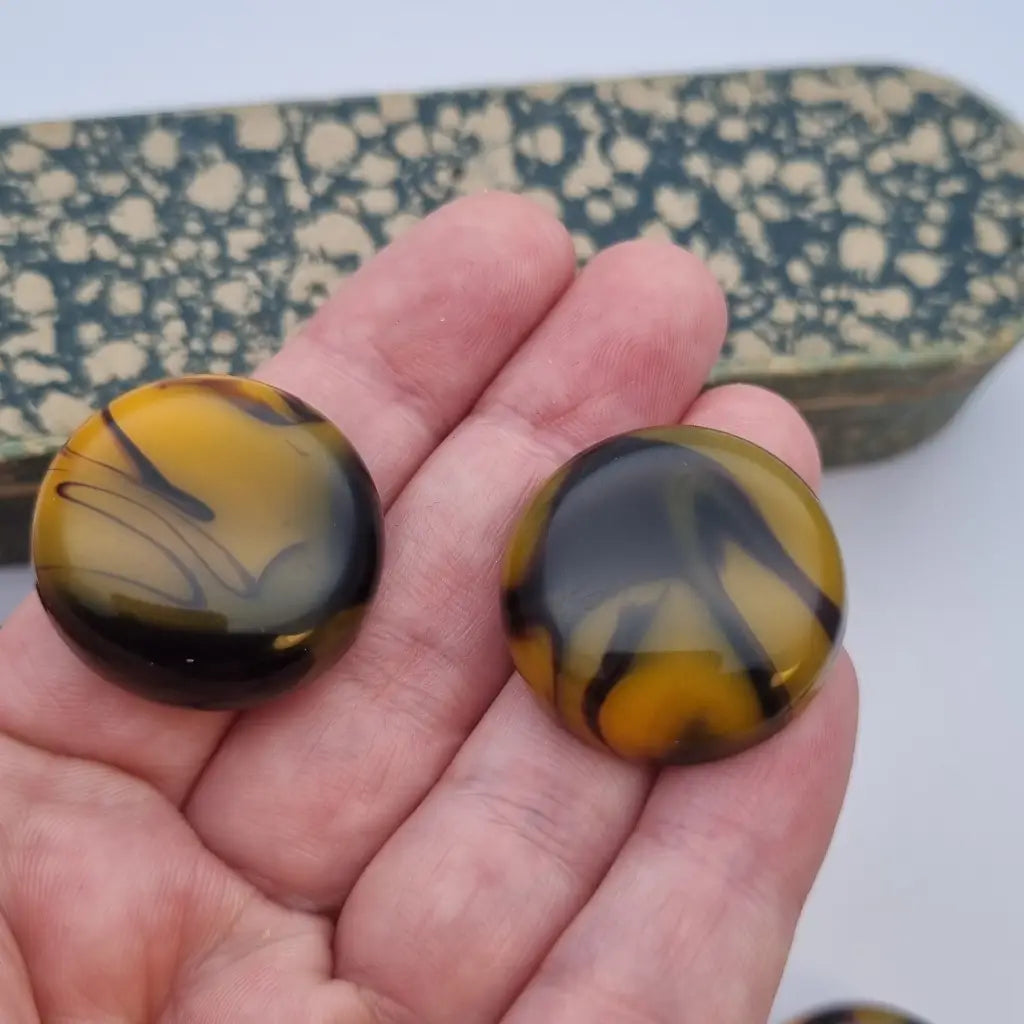 Pendientes vintage NOS de plástico redondos grandes los 80