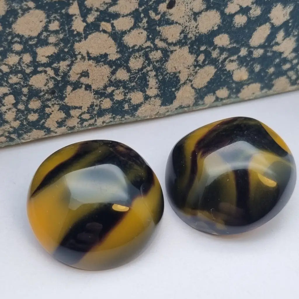 Pendientes vintage NOS de plástico redondos grandes los 80