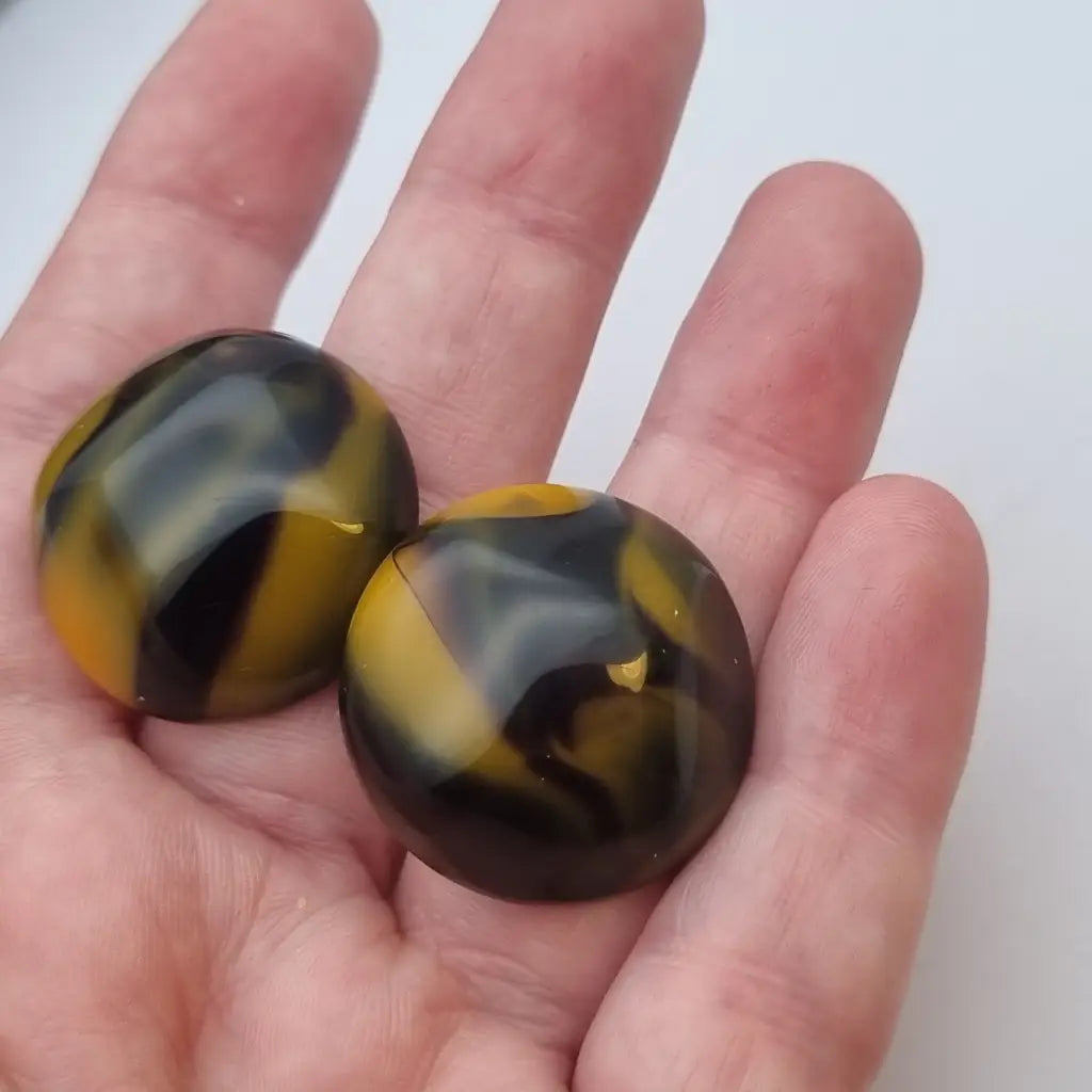 Pendientes vintage NOS de plástico redondos grandes los 80