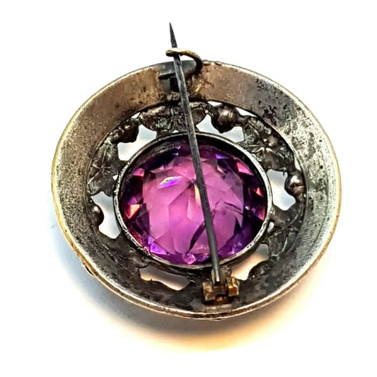 Broche de plata victoriana. Circa 1900. Joyería antigua y vintage.