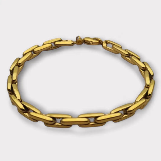 Pulsera de eslabones oro vintage para mujer joyería retro glamour los 80