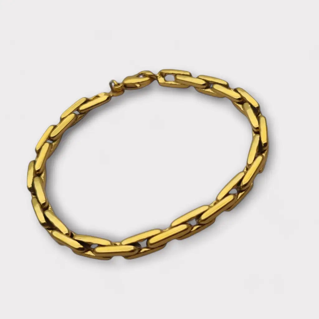 Pulsera de eslabones oro vintage para mujer joyería retro glamour los 80