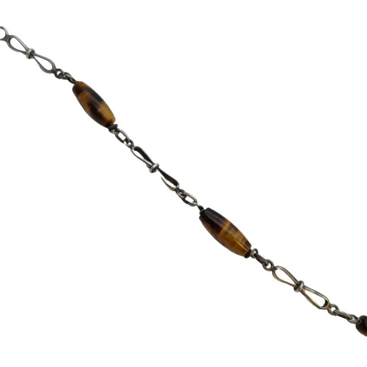 Pulsera ojo de tigre para mujer pulsera vintage plata regalos