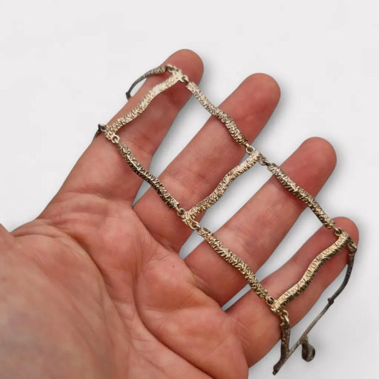 Pulsera Tous en plata 925 texturizada con diseño de eslabones para mujer