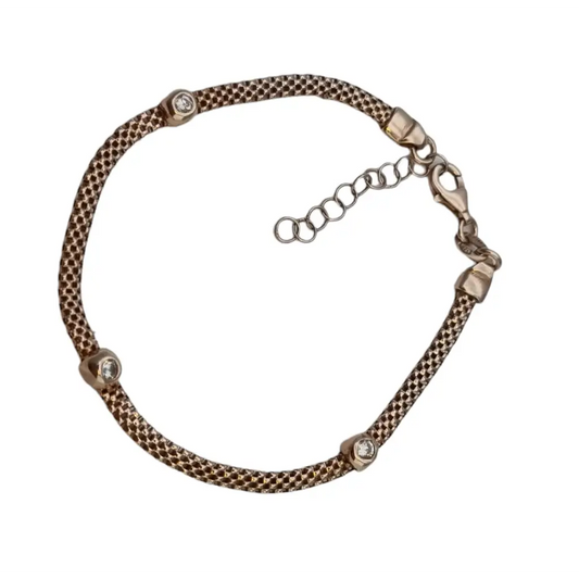 Pulsera para mujer oro pulsera boho con circonitas