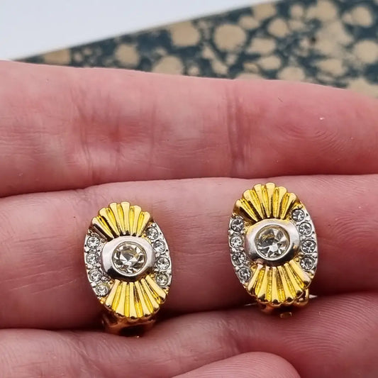 NOS Vintage Auténticos Años 80 Pendientes de Clip Joyería Moda