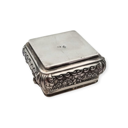 French Louis XVI Revival 950 silver gilt box, antique collector's piece, ca. 1880-1915