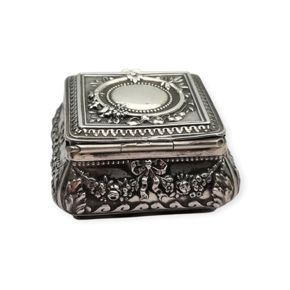 French Louis XVI Revival 950 silver gilt box, antique collector's piece, ca. 1880-1915