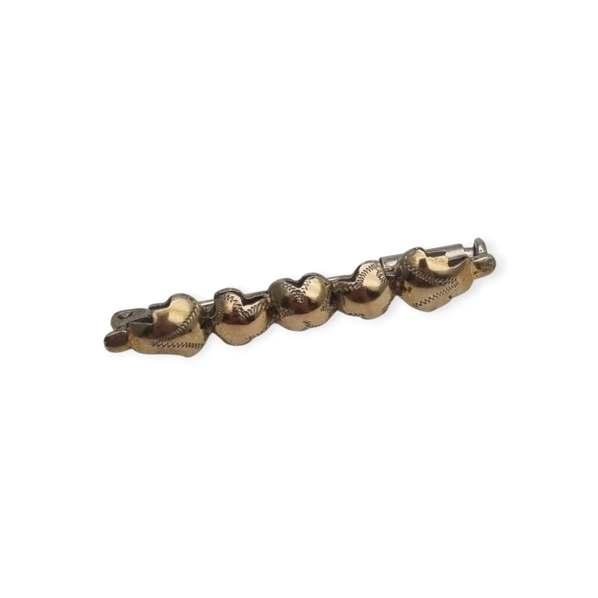 Broche antiguo Art Déco español de plata con vistas de oro, circa 1930