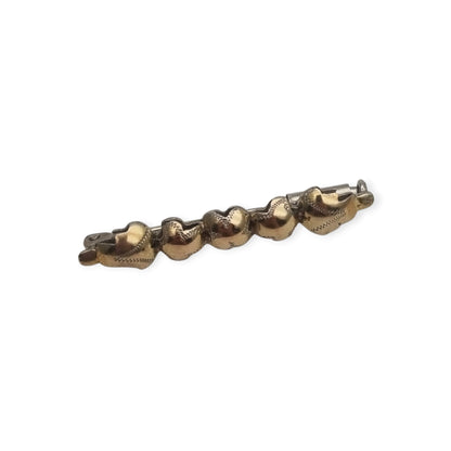 Broche antiguo Art Déco español de plata con vistas de oro, circa 1930
