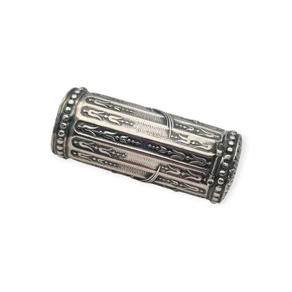 Perfumero antiguo de plata estilo Luis XVI Revival con monograma y tapón