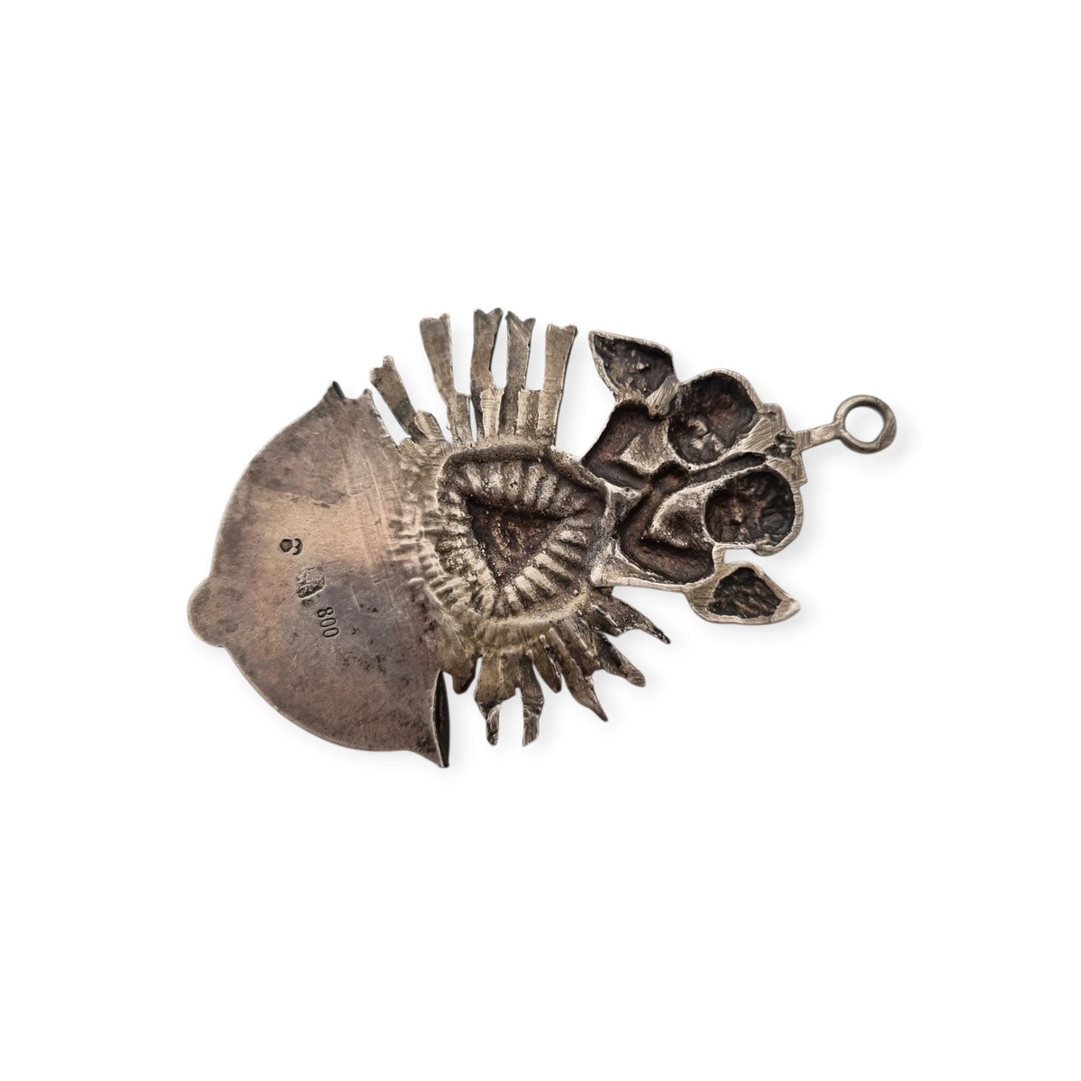 Benditera antigua Ojo de la Providencia de Simon Rosenau en plata 800, Alemania ca. 1890-1910