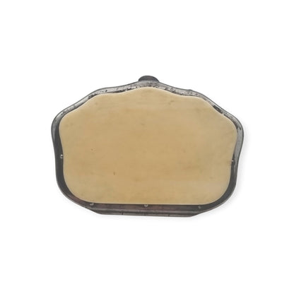 Monedero francés antiguo Belle Époque en galalita con decoración piqué, circa 1900–1910