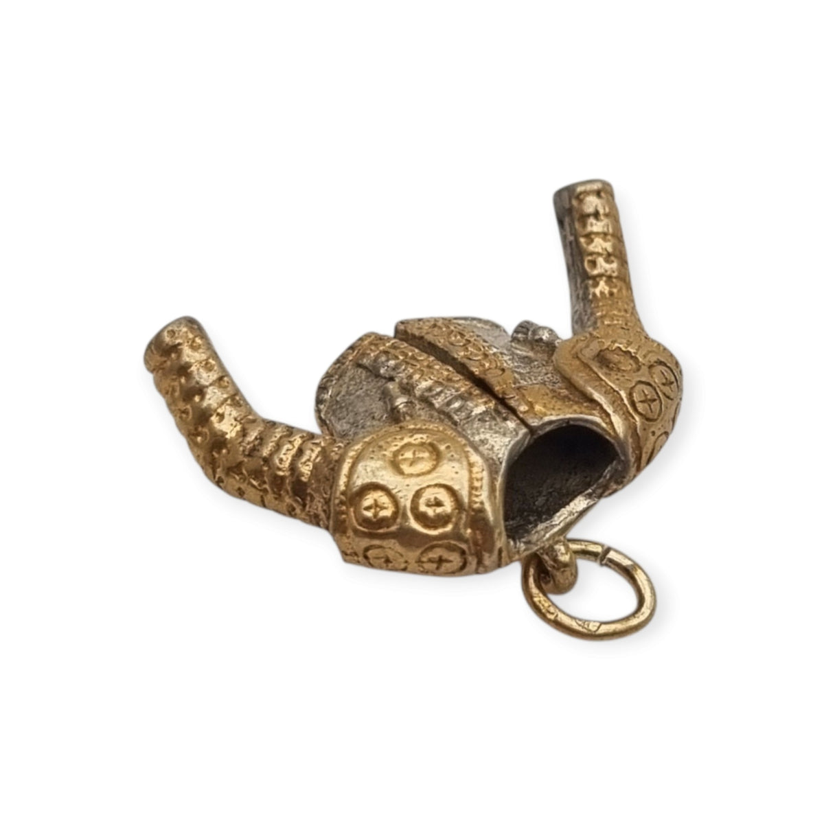 Colgante vintage de plata bicolor con forma de chaquetilla de torero, España, ca. 1990–2000