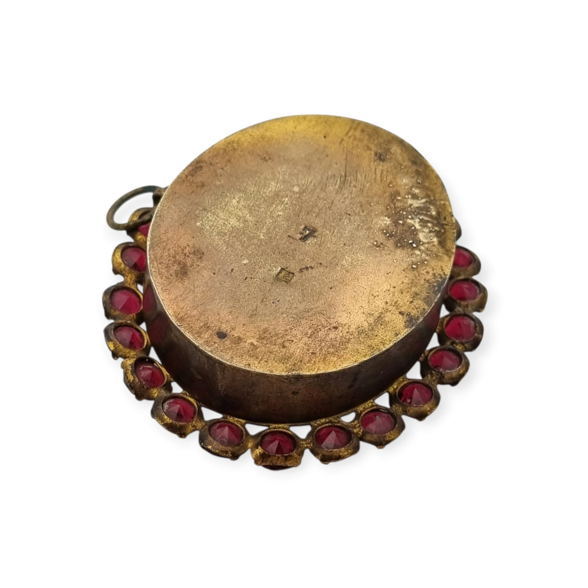 Relicario antiguo neobarroco francés con cuatro reliquias lacradas, Visitación de Annecy, ca. 1870–1920
