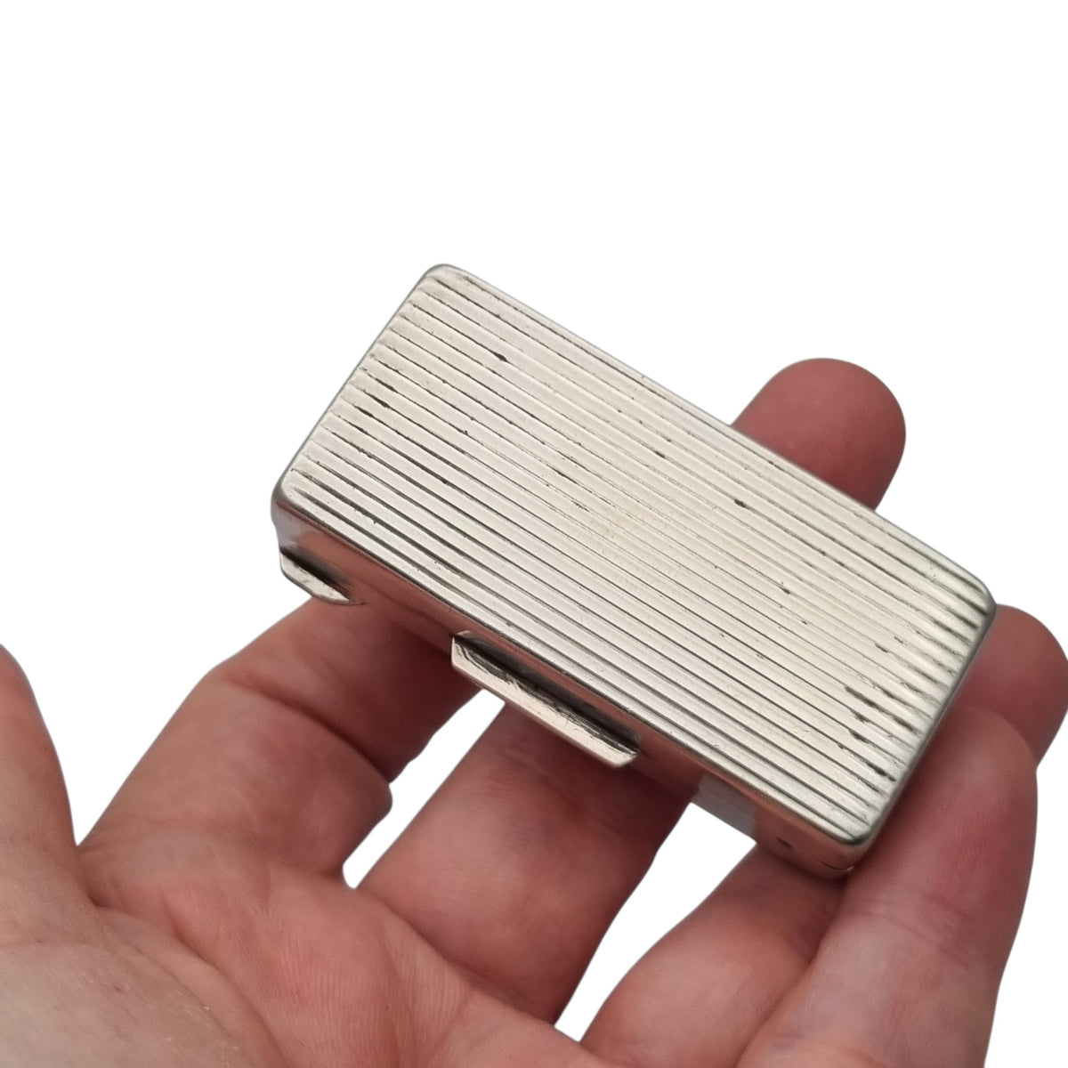 Rectangular vintage box in Italian 800 silver, Irma Morandi,· Florence, ca. 1970