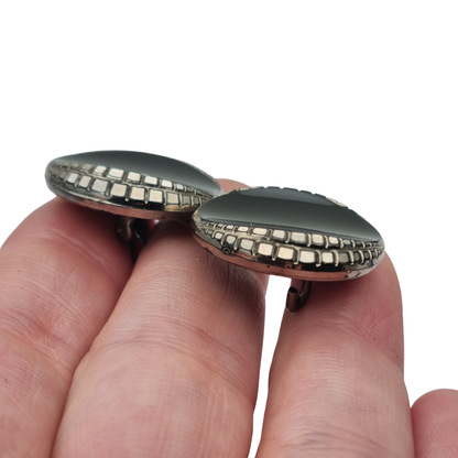 Broche doble Art Déco bicolor, época Charleston, circa 1925–1935