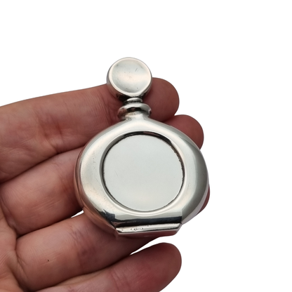 925 silver perfume bottle, classic elegant style, Italy, 1950s-60s