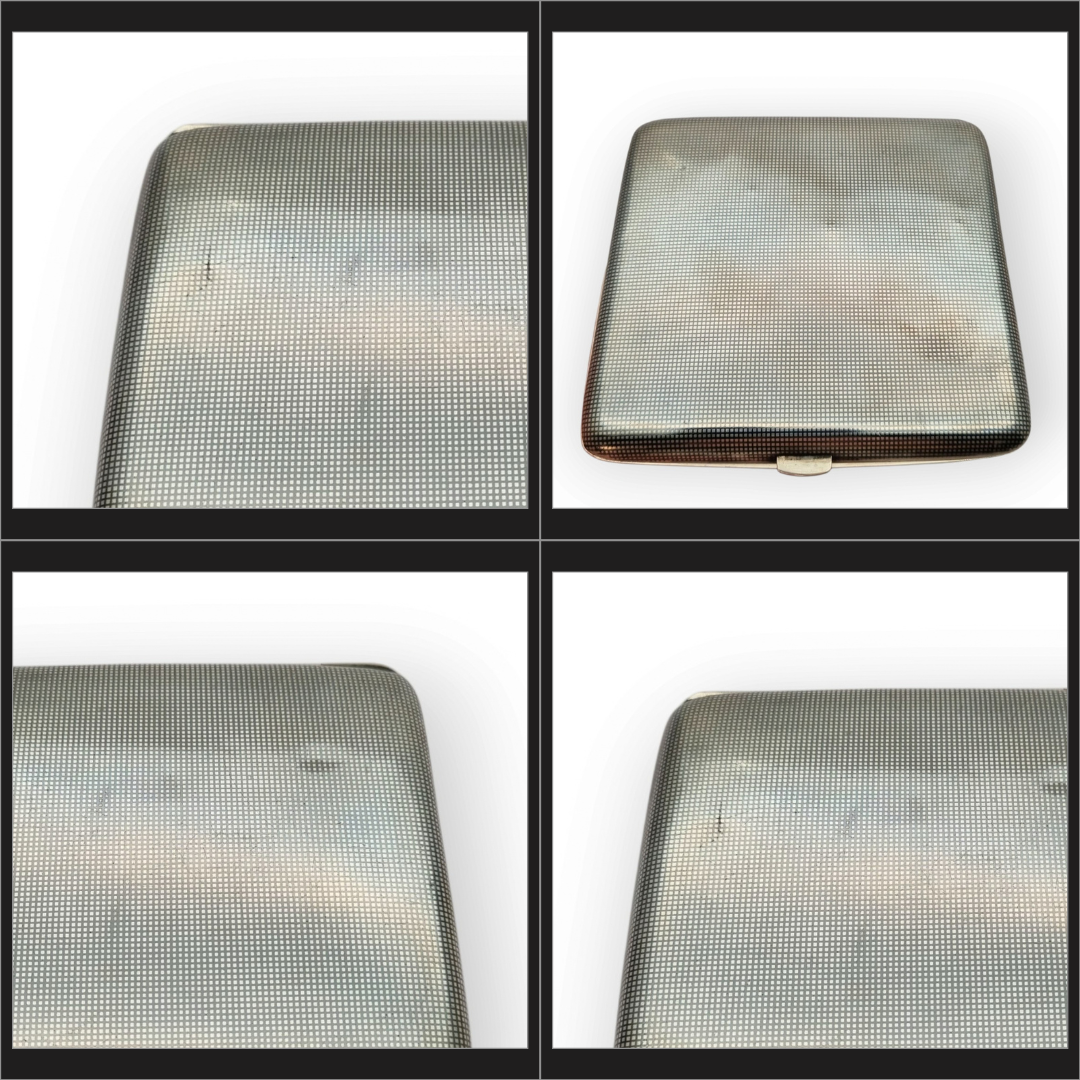 Belle Époque French niello silver cigarette case, silversmith Georges Gallois, circa 1913