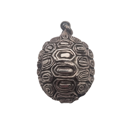 Vintage silver pendant with articulated turtle, Spain, 1970s-80s