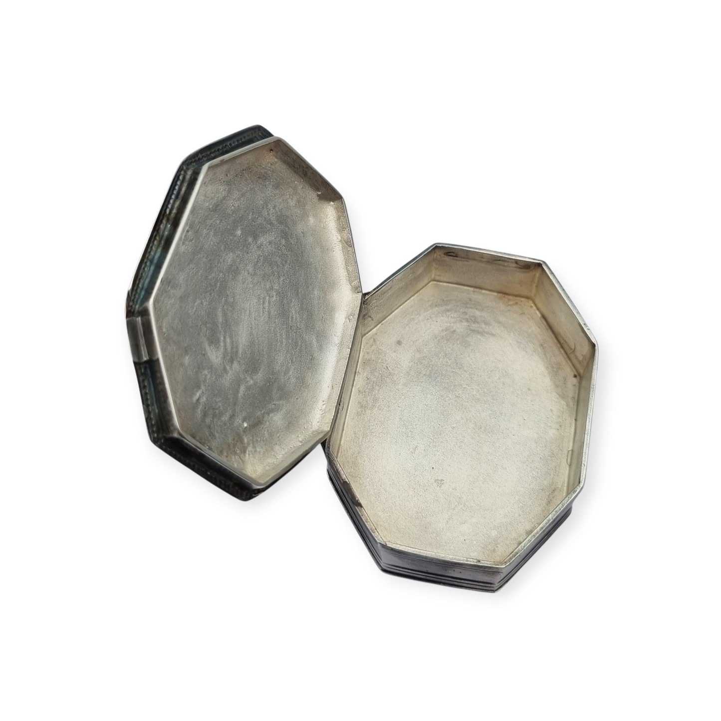 Caja Belle Époque en plata octogonal Francia Tétard Frères circa 1900