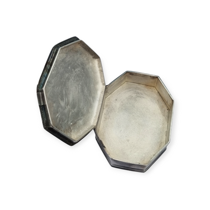Caja Belle Époque en plata octogonal Francia Tétard Frères circa 1900