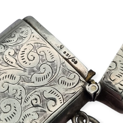 Vesta en plata de ley de Cornelius Saunders & Francis Shepard, Birmingham 1905