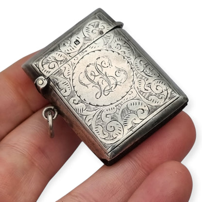 Vesta en plata de ley de Cornelius Saunders & Francis Shepard, Birmingham 1905