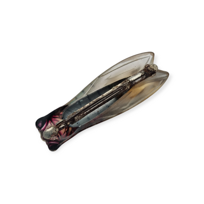 Broche de cigarra en lucite diseño provenzal, Francia circa 1940