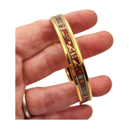 Pulsera brazalete esmalte motivos egipcios M. Frey Wille
