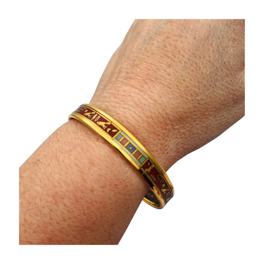 Pulsera brazalete esmalte motivos egipcios M. Frey Wille