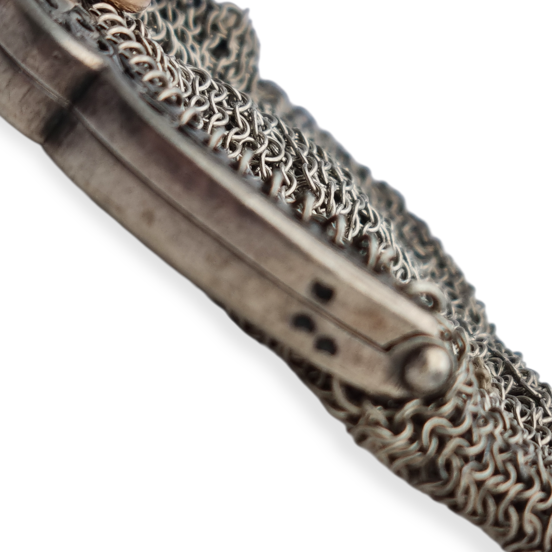 Antique silver and gold mesh coin purse, Art Nouveau circa 1890-1900