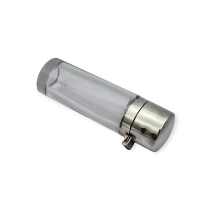 Victorian silver and glass perfume bottle, Birmingham 1908, "CEW" "CE Williams"