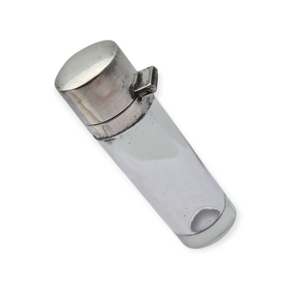 Victorian silver and glass perfume bottle, Birmingham 1908, "CEW" "CE Williams"