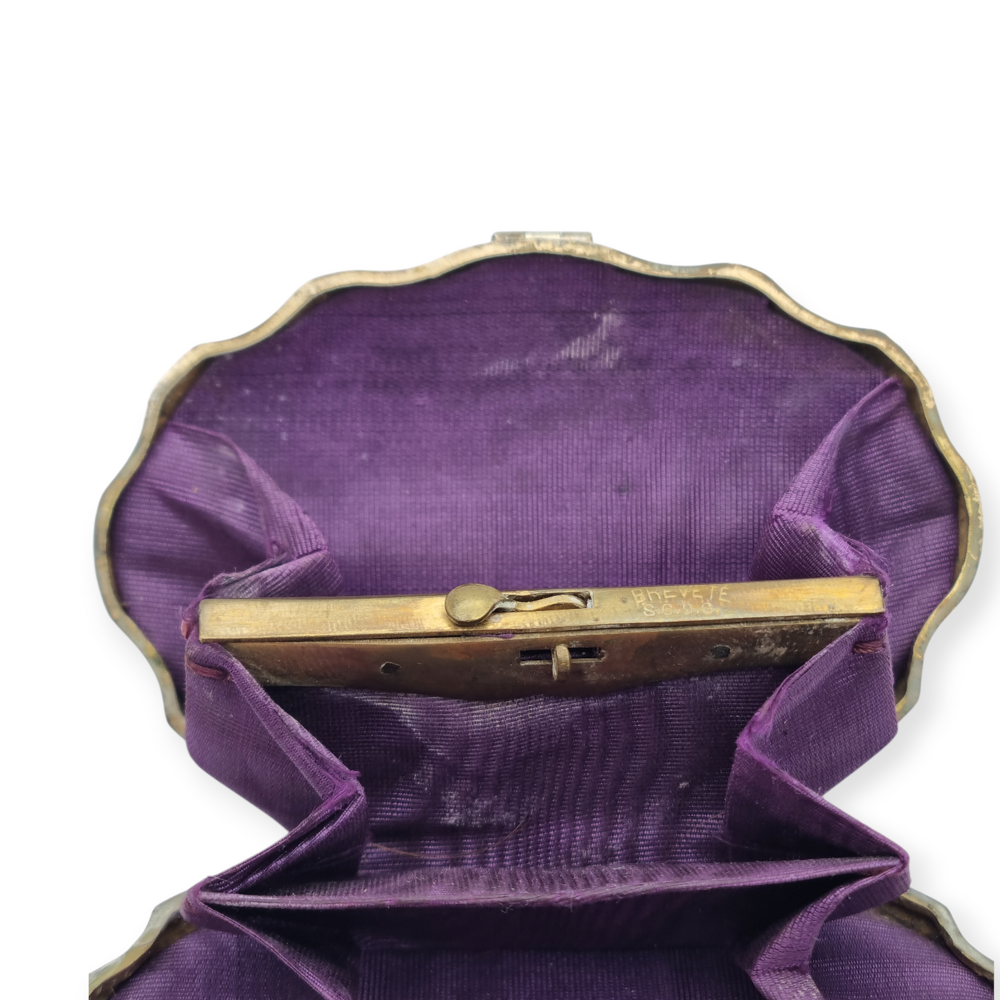 Art Nouveau silver coin purse, floral engraving, France circa 1900-1910