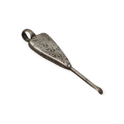 Colgante cuchara étnico de plata Etiopía hecho a mano uso tradicional