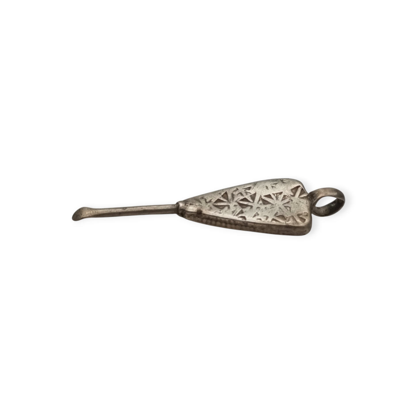 Colgante cuchara étnico de plata Etiopía hecho a mano uso tradicional