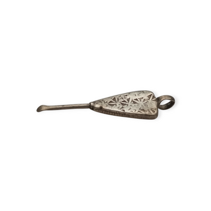 Colgante cuchara étnico de plata Etiopía hecho a mano uso tradicional