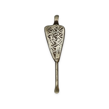 Colgante cuchara étnico de plata Etiopía hecho a mano uso tradicional