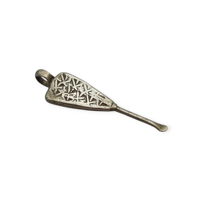 Colgante cuchara étnico de plata Etiopía hecho a mano uso tradicional