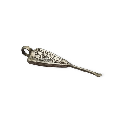 Colgante cuchara étnico de plata Etiopía hecho a mano uso tradicional