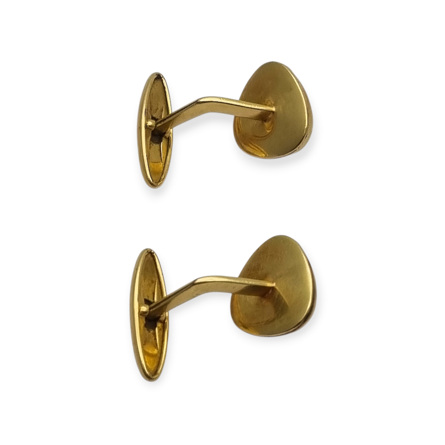 Art Deco Cufflinks gold plated pink stone, France circa 1940