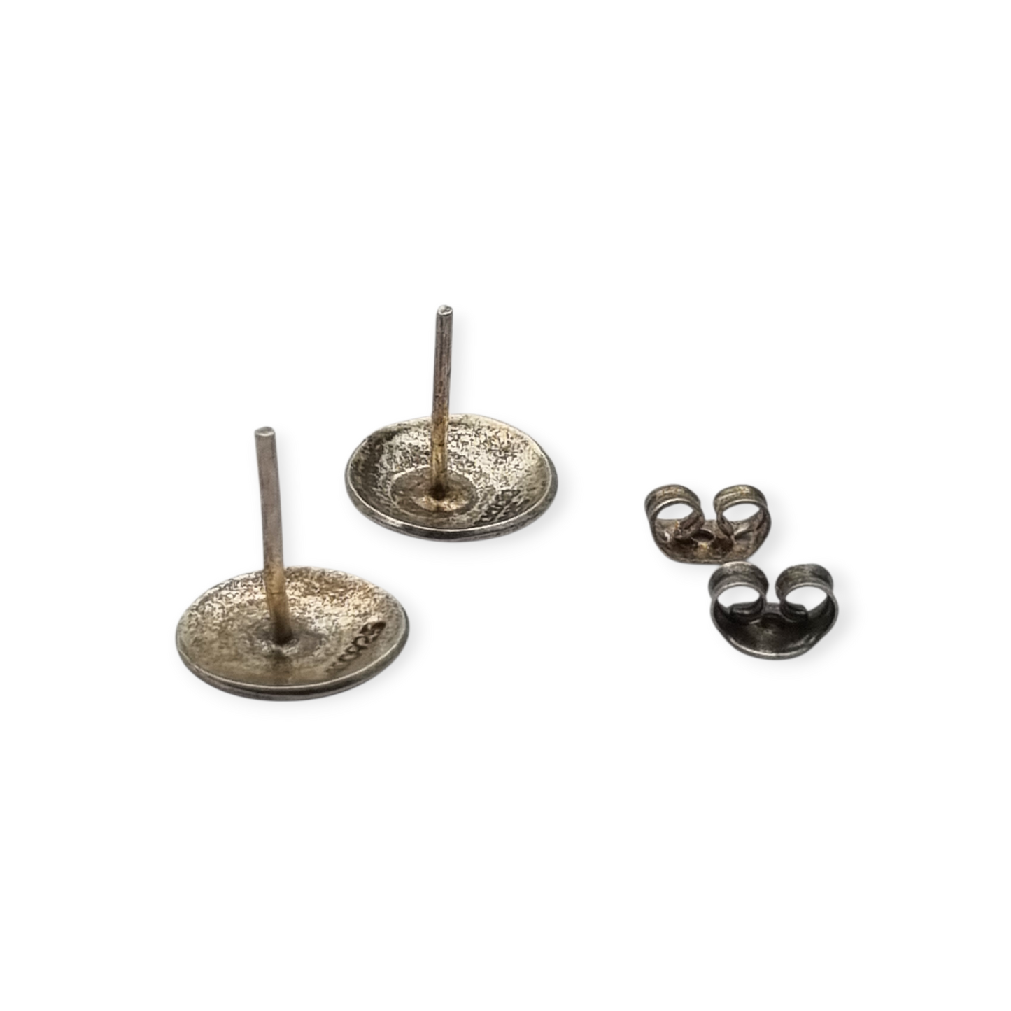 925 Silver Aztec Calendar Sun Earrings from Mexico, circa 1980