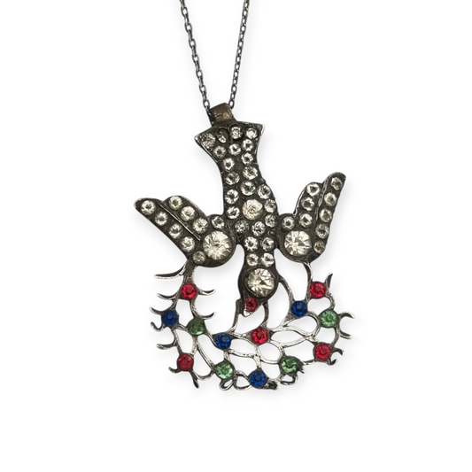 Colgante Espíritu Santo georgiano de plata, Orden Saint-Esprit, siglo XIX.