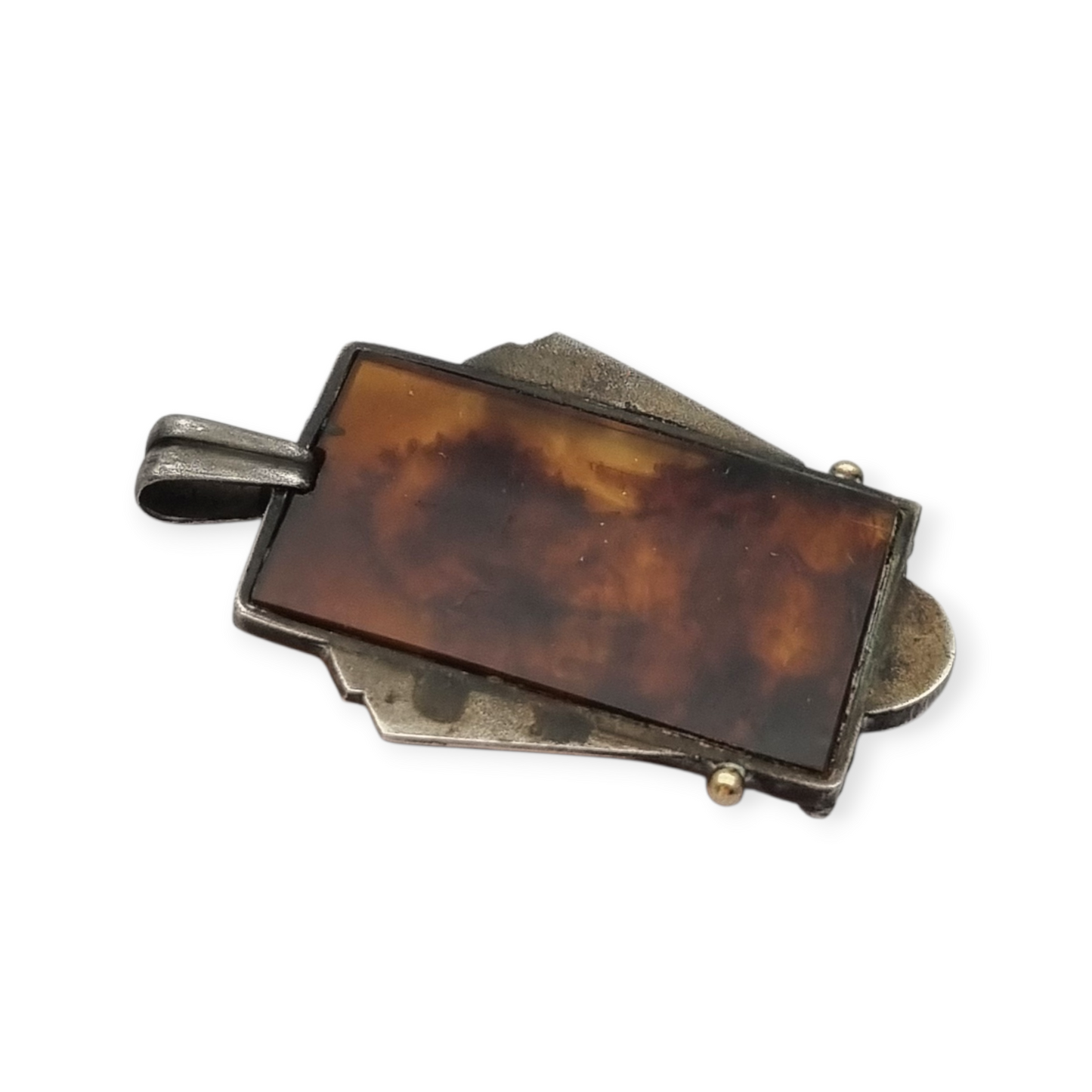 Art Deco silver pendant Virgin of Pilar, Spain circa 1930-40