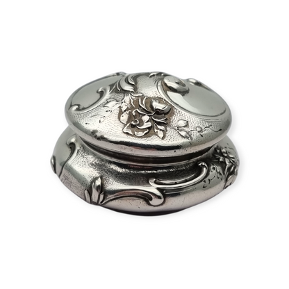 Caja pastillero Art Nouveau plata 950, Cardeilhac París, punzón Minerva 1, Circa 1890-1910