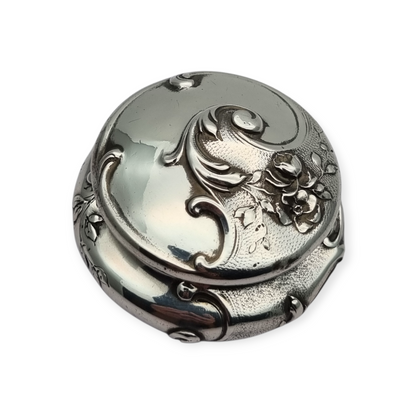 Caja pastillero Art Nouveau plata 950, Cardeilhac París, punzón Minerva 1, Circa 1890-1910
